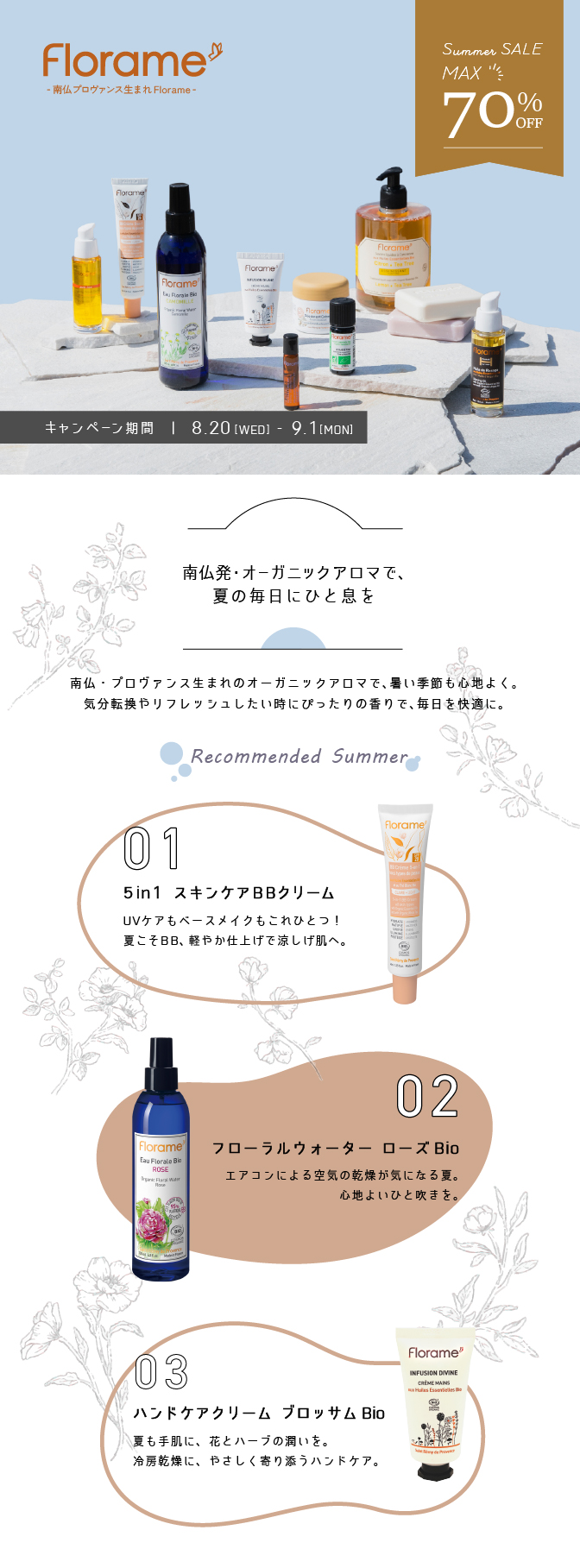 フローラムキャンペーン概要SMA